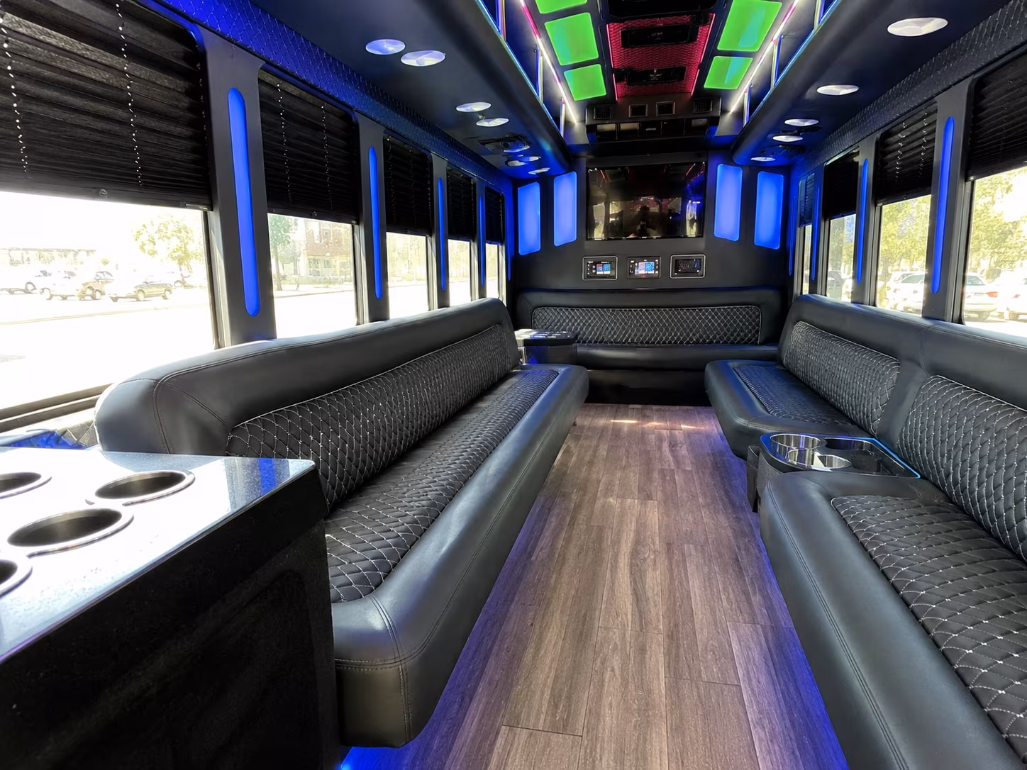 allentown 15 passenger party bus inside