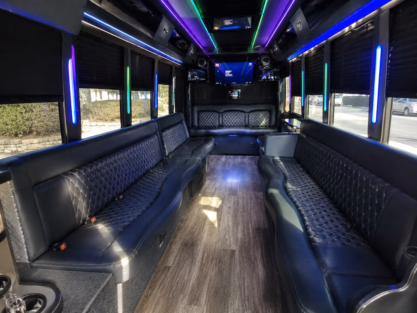 allentown 15 passenger party bus interior