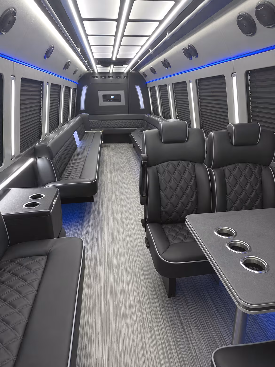 allentown 25 passenger party bus inside