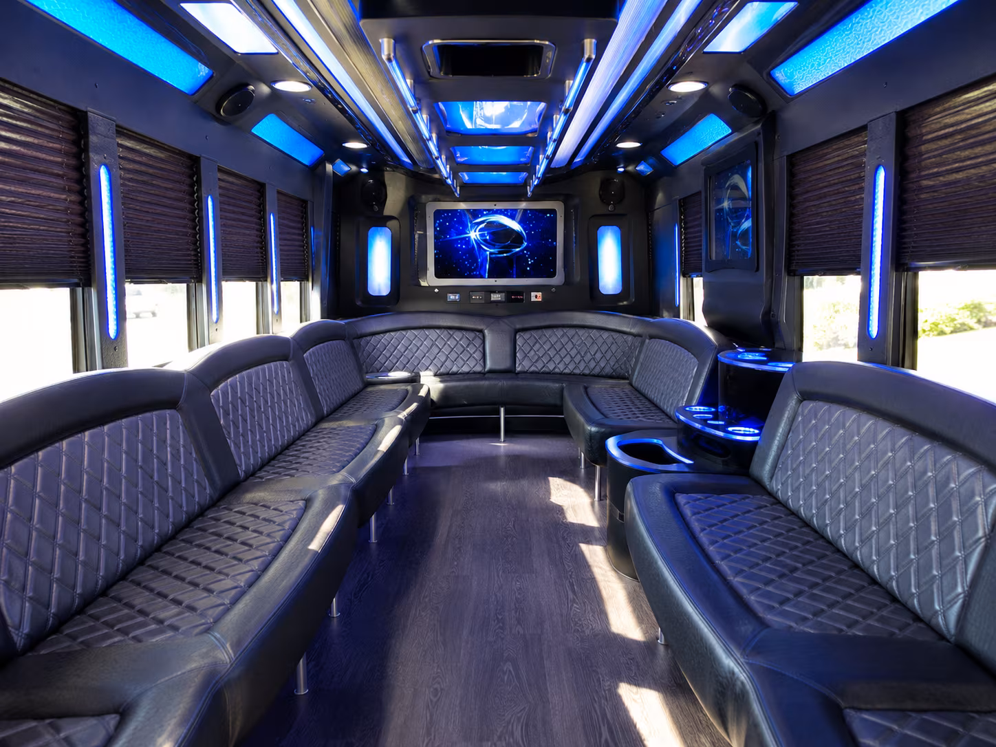 allentown 28 passenger party bus inside