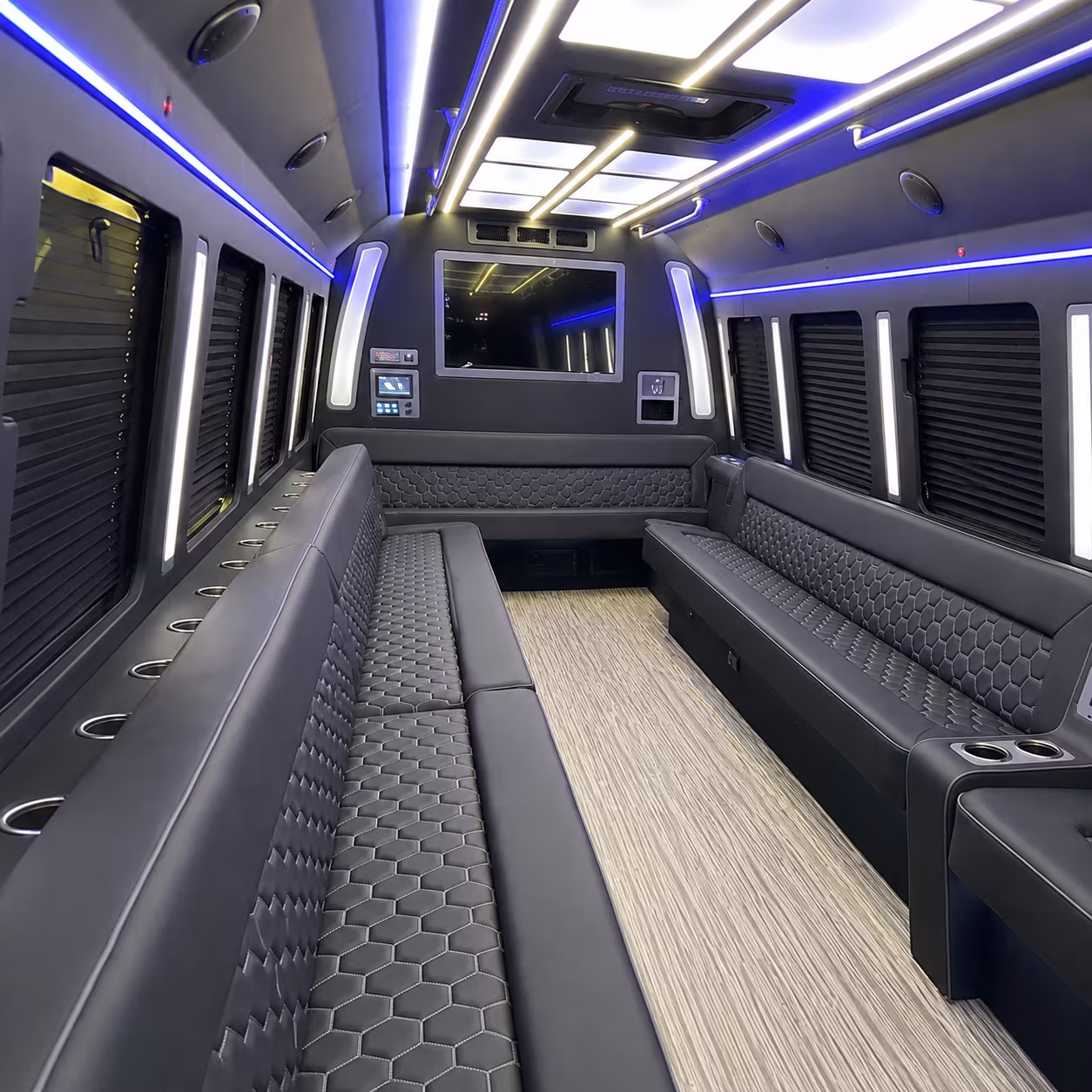 allentown 40 passenger party bus inside