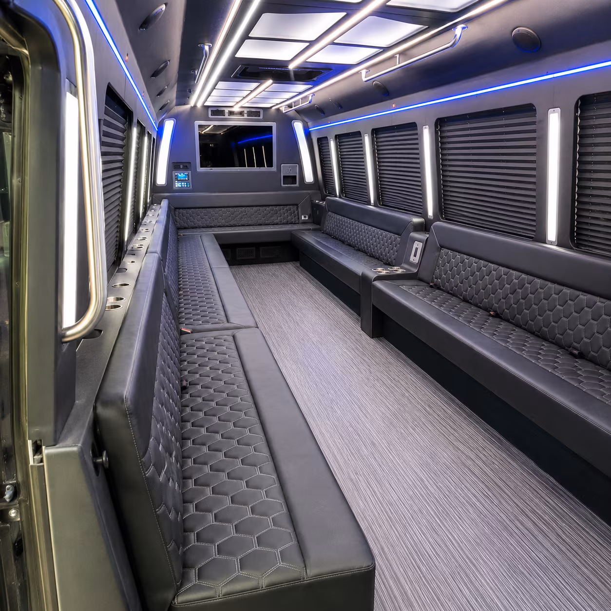 allentown 40 passenger party bus interior
