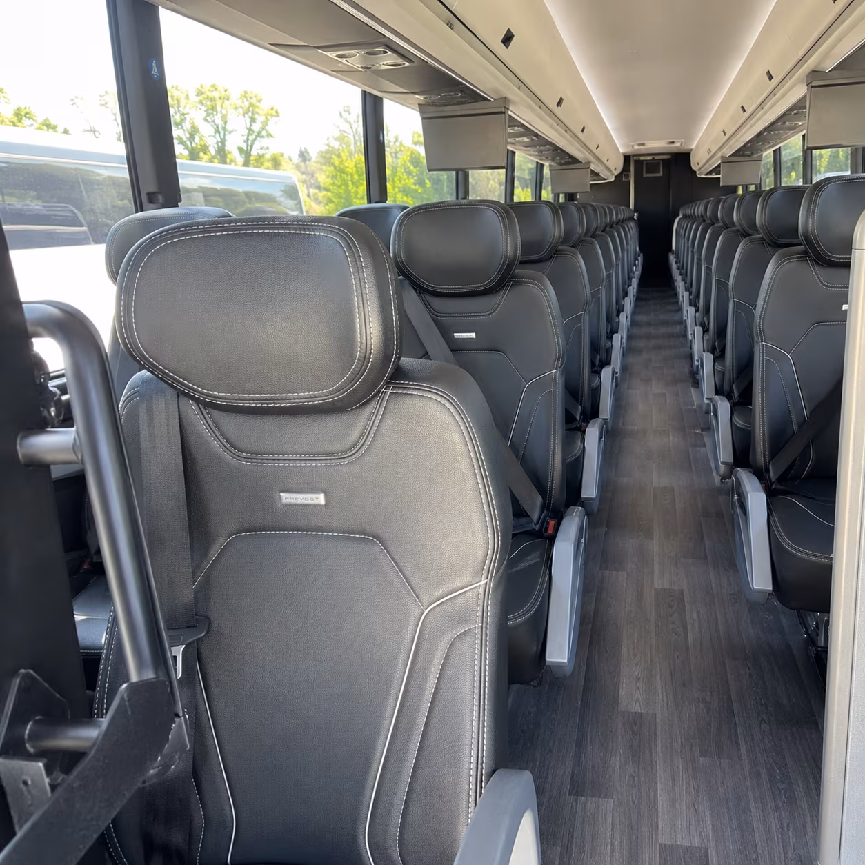 allentown charter bus rental interior
