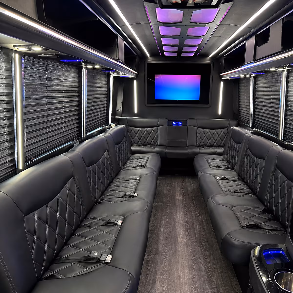 allentown party bus rental interior